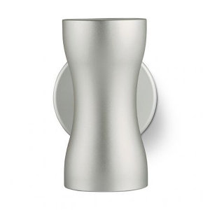 Collingwood Lighting WL070SNBM27 Silver Straight-To-Mains LED Up/Down Wall Light With Extra Warm White 2700K) LED IP67 5.1W 510Lm 240V Height: 120mm | Proj: 128mm