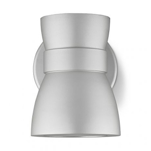 Collingwood Lighting WL075SNBM40 Silver Straight-To-Mains LED Wall Light With Cool White (4000K) LED IP65 5.7W 530Lm 240V Height: 104mm | Proj: 144mm