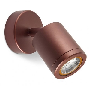 Collingwood Lighting WL220ZWBM27 Bronze Straight-To-Mains Adjustable Tubular LED Wall Light With Extra Warm White (2700K) LED IP65 5.7W 515Lm 240V DiaØ : 80mm | Proj: 145mm