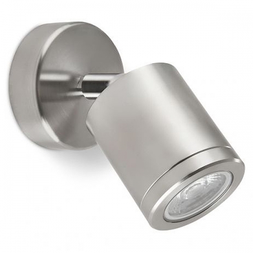 Collingwood Lighting WL220DWBM30 Stainless Steel Straight-To-Mains Adjustable Tubular LED Wall Light With Warm White (3000K) LED IP65 5.7W 520Lm 240V DiaØ : 80mm | Proj: 145mm