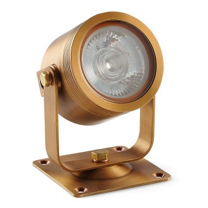 Collingwood Lighting UL030ANAX30 Antique Brass Adjustable High Output Narrow Beam Universal LED Feature Light With 12° Beam Angle & Warm White (3000K) LED IP68 4.6W 480Lm