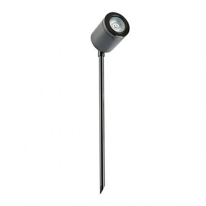 Collingwood Lighting SL220BNBM30 Black Round Mains Voltage Narrow Beam LED Spike Light With Warm White (3000K) LED IP65 5.7W 520Lm 230V DiaØ : 62.5mm | Height: 440mm