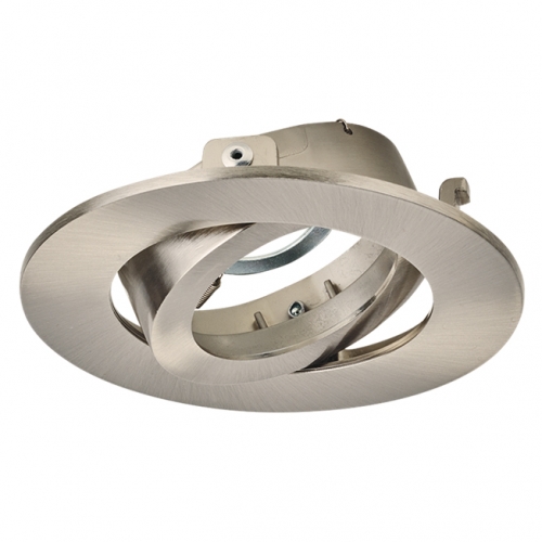 Aurora Lighting EN-BZF92SN EFDPro Satin Nickel Aluminium Adjustable IP20 Bezel For EN-DLM982X GU10 Fire-Rated Downlight DiaØ: 102mm