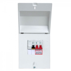 Fusebox EV32A 4 Way EC Charger Consumer Unit With 100A Switch Isolator, 32A 30mA Type A RCBO & ADRB Blank