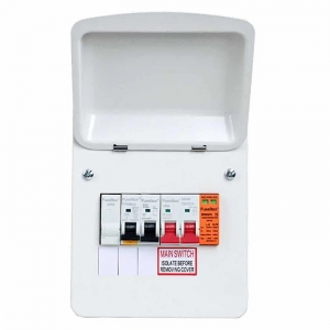 Fusebox EV40AZ 6 Way EC Charger Consumer Unit With SPD, 100A Switch Isolator, 40A 30mA Type A RCBO & ADRB Blank