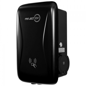Project-EV NOVO-EVA-22S-SE Novo 22kW 32A 3Ph 400V AC Untethered EV Charger With With Pro Earth Protection & RFID + Card Black