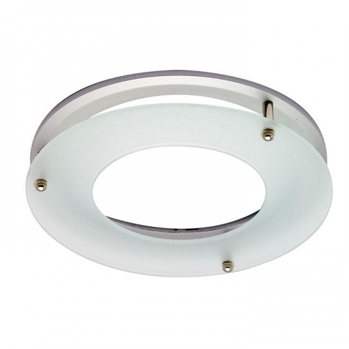 Ansell Lighting AGPL/DG3/W Galaxy White Trim Bezel With Frosted Glass Halo & Open Centre For Galaxy Commercial Downlights