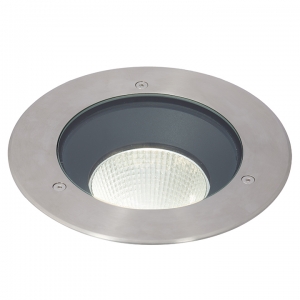 Ansell Lighting ATURWOLED/230/WW Turlock Stainless Steel 230mm Diameter Fixed LED Driveover Light With Warm White LEDs & Installation Housing IP67 19W 2000Lm 240V