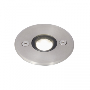 Ansell Lighting ATURWOLED/70/WW Turlock Stainless Steel 68mm Diameter Fixed LED Driveover Light With Warm White LEDs & Installation Housing IP67 3W 120Lm 240V