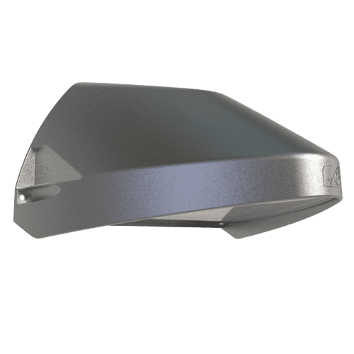 Ansell Lighting AWOLF/MINI/SG Wolf Mini Silver Grey Wattage Selectable CCT LED Wallpack With Low Glare Optic IP65 4/8W 500Lm-1000Lm 240V