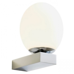 Forum Lighting SPA-38573-CHR Agios Chrome LED Bathroom Wall Light With Opal Oval Glass Shade & Cool White 4000K LEDs IP44 3W 280Lm 240V