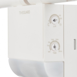 Timeguard LED200PIRWHP 240V/2x8.5W/IP55 White Twin LED Security Floodlight with PIR, Adjustable Heads, Cool White LEDs & Fast-Fix Pin Connection