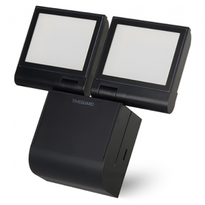 Timeguard LED200FLBP 240V/2x8.5W/IP55 Black Twin LED Floodlight with Adjustable Heads, Cool White LEDs & Fast-Fix Pin Connection