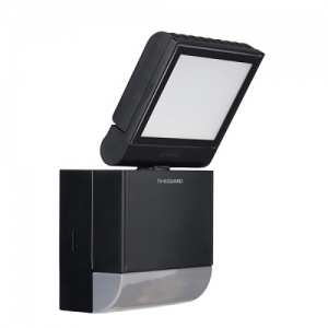 Timeguard LED100PIRBP 240V/8.5W/IP55 Black LED Security Floodlight with PIR, Adjustable Head, Cool White LEDs & Fast-Fix Pin Connection