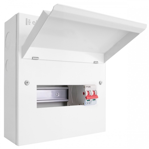 Scolmore CUEB8MS6 Elucian 8 Way 18th Edition Main Switch Consumer Unit With 100A Isolator - 6 Free Ways