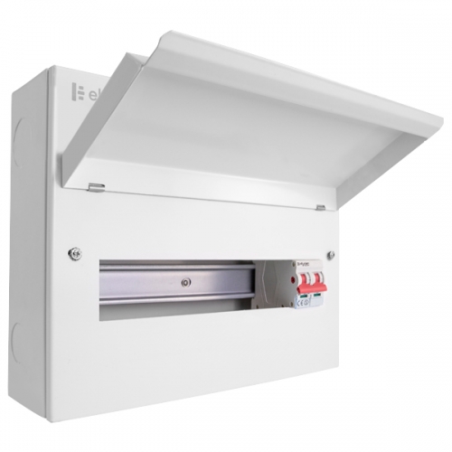 Scolmore CUEB14MS12 Elucian 14 Way 18th Edition Main Switch Consumer Unit With 100A Isolator - 12 Free Ways