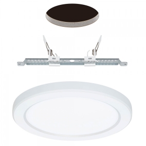 JCC Lighting JC131001 Skydisc Adjustable White 221mm Diameter LED Commercial Downlight With Cool White LEDs & Adjustable Cut-Out Diameter IP20 18W 1500Lm 240V