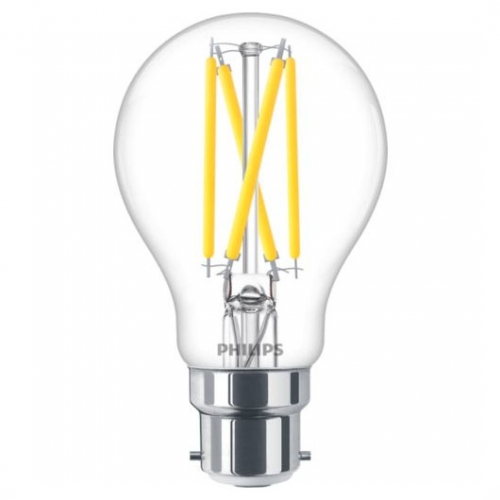 Philips 929003010542 Master Glass Dimmable 5.9W 806Lm Clear Glass GLS Filament Lamp BC Cap 2200K-2700K