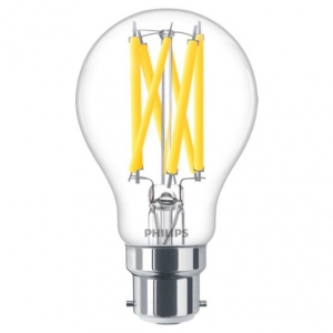 Philips 929003011682 Master Glass Dimmable 10.5W 1521Lm Clear Glass GLS Filament Lamp BC Cap 2200K-2700K