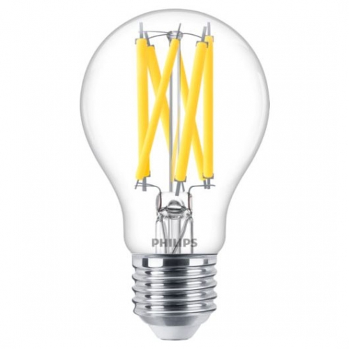 Philips 929003011582 Master Glass Dimmable 10.5W 1521Lm Clear Glass GLS Filament Lamp ES Cap 2200K-2700K