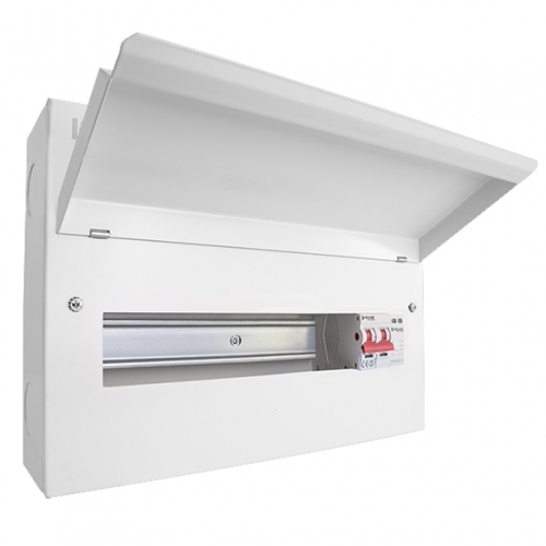 Scolmore CUEB16MSSP13 Elucian 16 Way 18th Edition Main Switch Consumer Unit With Surge Protection & 100A Isolator - 13 Free Ways