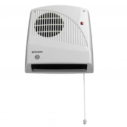 Dimplex FX20VE-OFFER White Plastic Wall Mounting Downflow Heater With Selectable Heat Settings, Pullcord & 30 Minute Run-Back Timer IP22 2kW