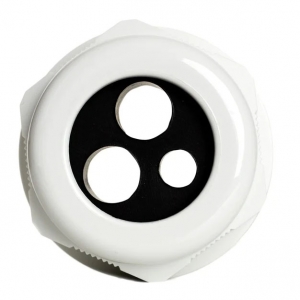 Fusebox G32T White Nylon 32mm Meter Tail Gland With Insert For 25mm² Live + Neutral & 16mm² Earth Tails
