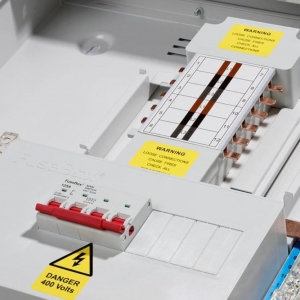 Fusebox  TPN12FBX Metal 11 Way Type B Three Phase TPN Distribution Board With 125A 4P Isolator Switch Height: 812mm | Width: 500mm | Depth: 106mm