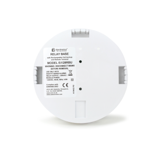 Aico EI128RBU White Surface Mount Hard Wired Relay Base With Lithium Battery Back-Up for Ei3000. Ei2110e, EI160RC & Ei140RC Series Alarms