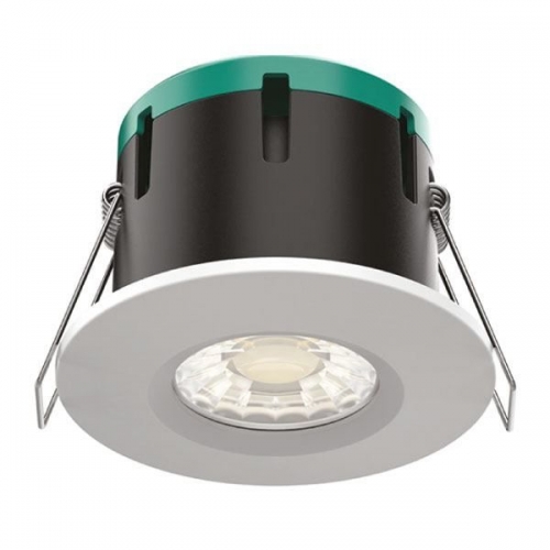 QVIS Lighting SFR-WS-QC Trident All-In-One Dimmable Fixed Wattage & 4 CCT LED Fire Rated Downlight With 3 x Magnetic Bezels IP65 6W/8W/10W  570Lm-1000Lm 230V