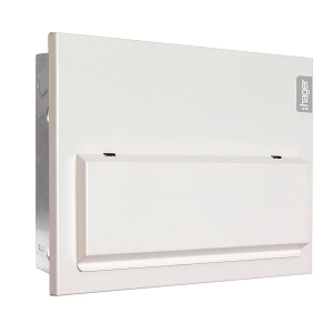 Hager VMLF120 Design 10 White Metal 18th Edition Flush 20 Way Switch Isolator Consumer Unit With 100A Isolator