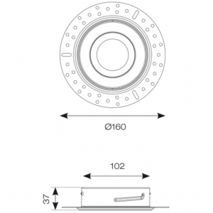 Ansell Lighting APRILEDP/TRIM Prism Pro 160mm Diameter Trimless Bezel Kit