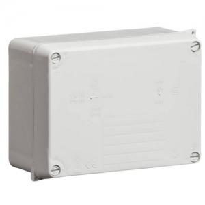 Wiska 816LH WIB2-PACK (Pack of 4) Light Grey Thermoplastic Surface Mount Sealed Weatherproof Junction Box With Smooth Sides IP65 L: 160mm | W: 120mm | D: 70mm
