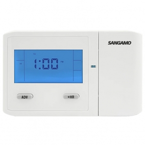 Sangamo CHOICEPR1N Choice White 7 Day 1 Channel Digital Programmer With Boost For Domestic Central Heating Systems 2(1)A 230V