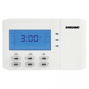 Sangamo CHOICEPR3N Choice White 7 Day 3 Channel Digital Programmer With Boost For Independent Timing Of Heating & Hot Water 2(1)A 230V