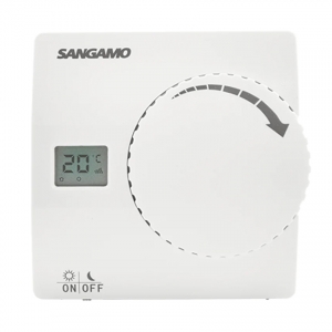 Sangamo CHOICERSTAT3 Choice White LCD Digital Room Thermostat With Pre-Set Temperature Modes & Frost Protection 5°C - 30°C 3A 230V