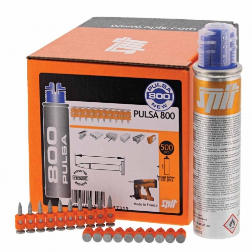 Spit 057553 500 Pack HC6-27 27mm Steel & Concrete Pins With 1 x Fuel Cell