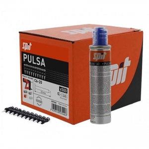 Spit 057541 500 Pack C6-25 Pulsa 25mm 800P Standard Collated Concrete Pins With 1 x Fuel Cell