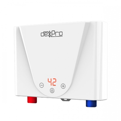 DexPro DXI35D Delux White 3.5kW Inline Instantaneous Water Heater With Digital Controls