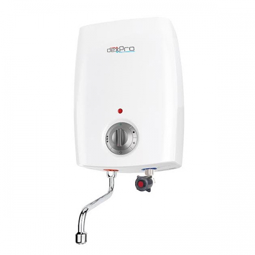 DexPro DXO5LV Delux White 5 Litre 2kW Vented Single Point Of Use Oversink Water Heater With Adjustable Temperature Control & Spout