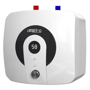 DexPro DXU6D Delux White 6 Litre 2kW Digital Unvented Undersink Water Heater For Single Or Multiple Outlets