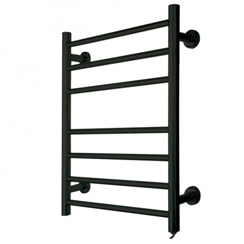DexPro DXTR7040MB Delux Matt Black 70W IP44 Electric Towel Rail With 7 Heating Bars