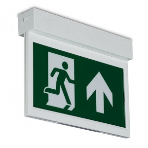 Collingwood Lighting EMBL30M Salvus White Manual-Test LED Emergency Exit Blade With Daylight White 6500K LEDs, Lithium Battery - Requires Legend IP20 4W 50Lm 240V