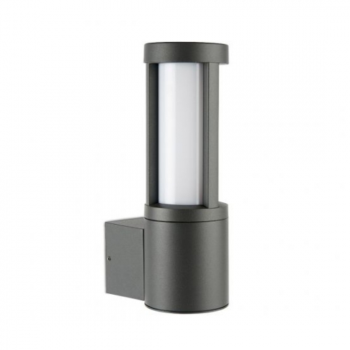 Collingwood Lighting WL012G30 Grey Aluminium LED Wall Light With Diffused Window Dsesign & Warm White 3000K LEDs IP54 11W 610Lm 240V