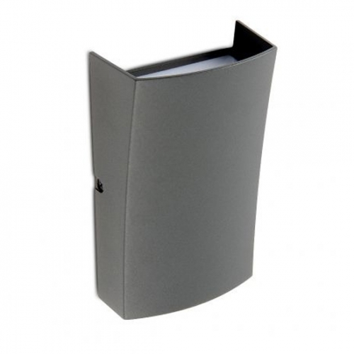 Collingwood Lighting WL013G30 Grey Aluminium LED Wall Light With Warm White 3000K LEDs - Creates Shadow Effects IP65 6.5W 390Lm 240V