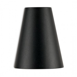 Collingwood Lighting WL014X30 Black Aluminium LED Cone Shaped Up & Down Wall Light With Warm White 3000K LEDs IP54 5.7W 350Lm 240V