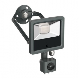Collingwood Lighting FL01APCS Anthracite Aluminium CCT LED Security Floodlight With 3 Colour Selectable LEDs, PIR & Mounting Bracket IP65 10W 1100-1300Lm 240V