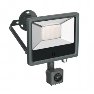 Collingwood Lighting FL02APCS Anthracite Aluminium CCT LED Security Floodlight With 3 Colour Selectable LEDs, PIR & Mounting Bracket IP65 20W 2200-2400Lm 240V