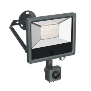 Collingwood Lighting FL03APCS Anthracite Aluminium CCT LED Security Floodlight With 3 Colour Selectable LEDs, PIR & Mounting Bracket IP65 30W 3000-3900Lm 240V