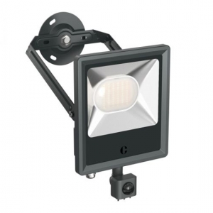 Collingwood Lighting FL05APCS Anthracite Aluminium CCT LED Security Floodlight With 3 Colour Selectable LEDs, PIR & Mounting Bracket IP65 50W 5000-5600Lm 240V